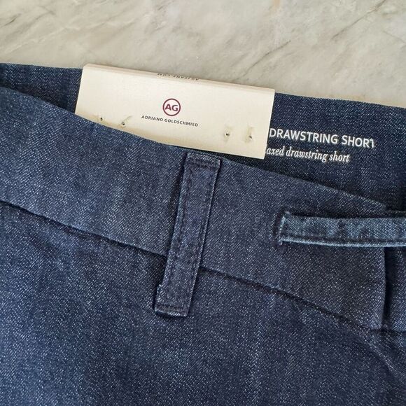 AG Adriano Goldschmied Wells drawstring relaxed tapered shorts cotton sz 32 NWT - Picture 7 of 12